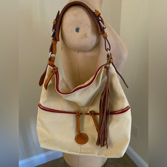 Dooney & Bourke Bags Dooney And Bourke Tan Canvas Satchel Poshmark